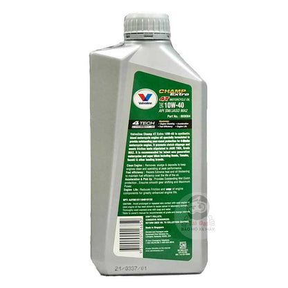Dầu nhớt Valvoline 10W-40 Champ 4T Extra
