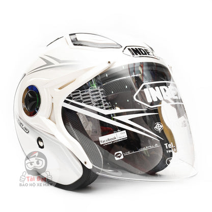 Nón bảo hiểm 3/4 INDEX Titan 7 i-shield 2 kính Thái Lan