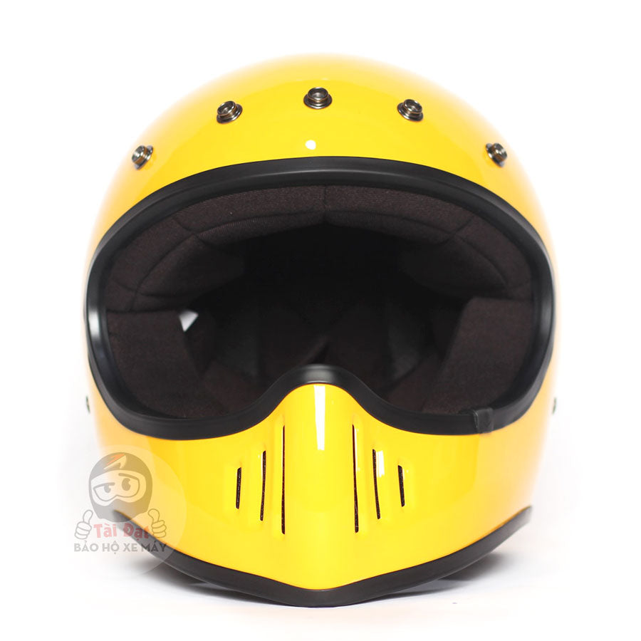 Nón fullface Classic RAW AMBER Vàng Vintage