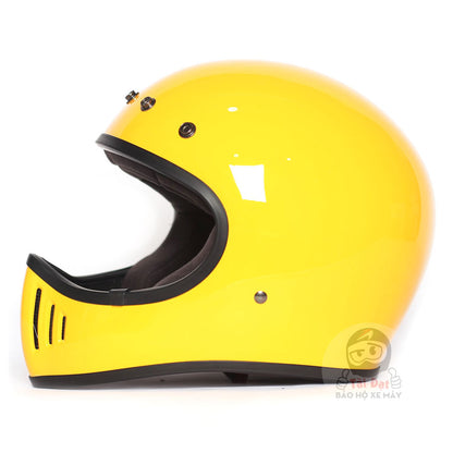 Nón fullface Classic RAW AMBER Vàng Vintage