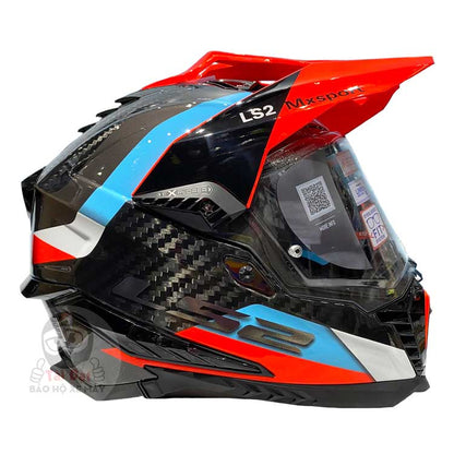 LS2 MX701 Explorer Carbon Đỏ Xanh