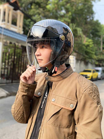 Mũ LS2 Cabrio Carbon OF597 bóng