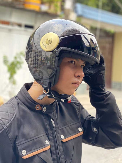 Mũ LS2 Cabrio Carbon OF597 bóng