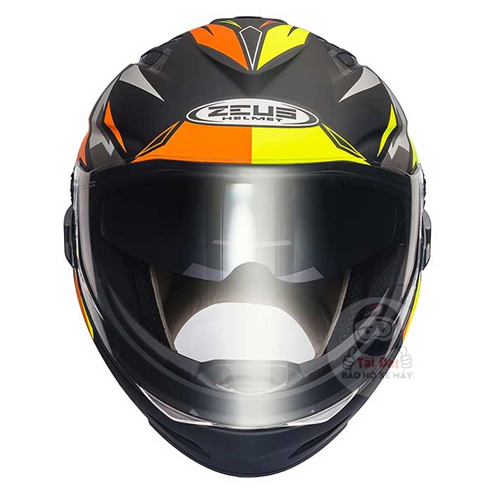 Zeus 613b Fluo Yellow Orange Helmet