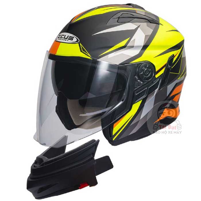 Zeus 613b Fluo Yellow Orange Helmet