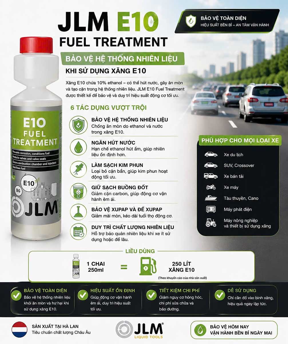 JLM E10 Fuel treatment - Phụ Gia Xăng Xe Máy