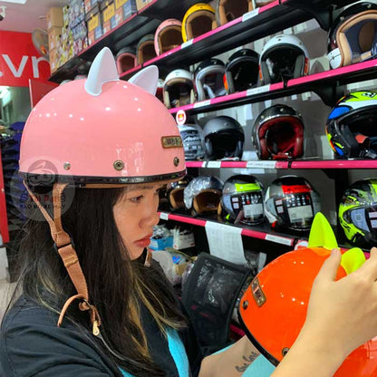 Tai mèo cute trang trí mũ bảo hiểm
