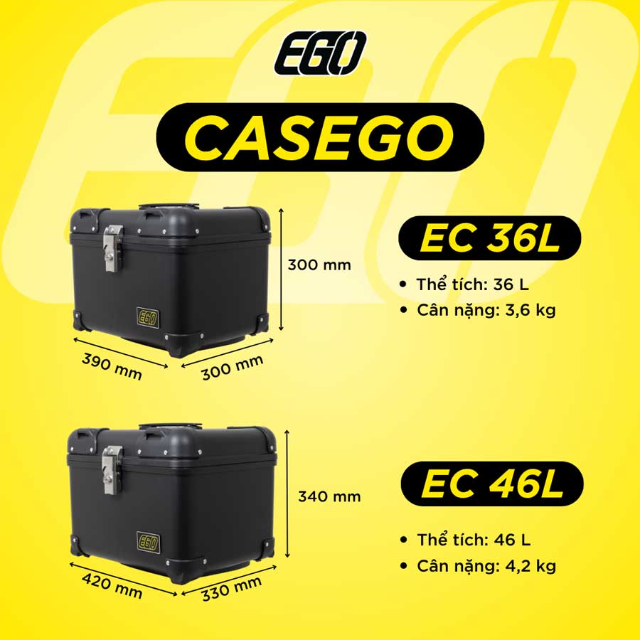 Thùng xe máy CaseGO EC-46 46 lít