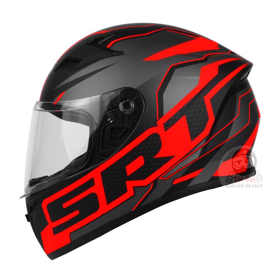 Mũ Fullface Yohe 978 SRT Đỏ đen nhám