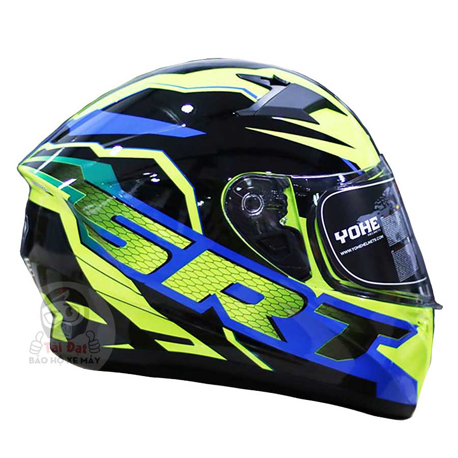 Mũ Fullface Yohe 978 SRT Xanh Cam