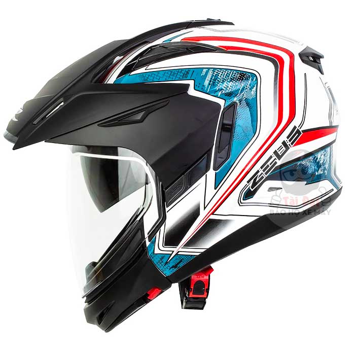 Zeus 613b AJ6 White Blue Helmet