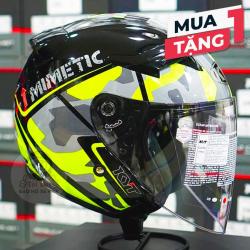 KYT Mimetic Yellow Gloss Helmet