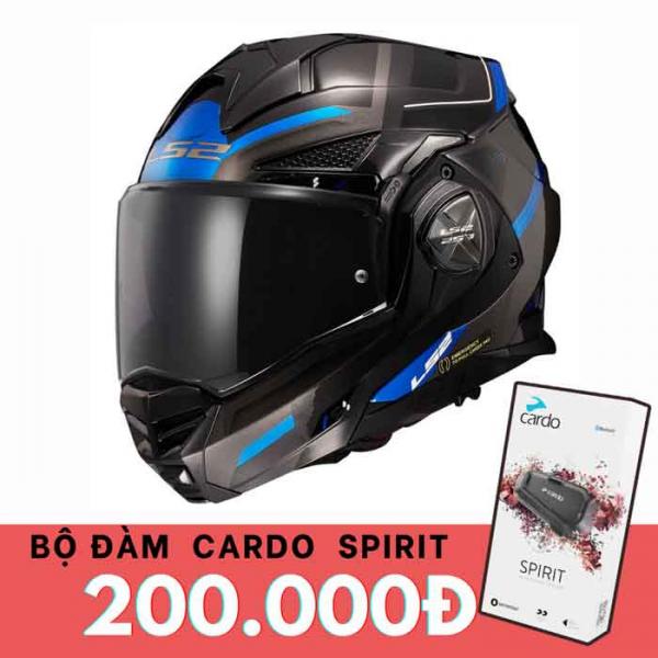 Mũ LS2 Advant X Spectrum Xanh dương FF901 - Mũ lật hàm LS2 đi phượt touring moto