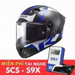 LS2 FF805 Thunder Racing 1 Blue White Helmet