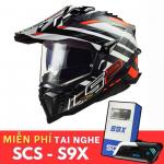 LS2 MX701 Carbon Explorer Carbon Edge Orange Helmet