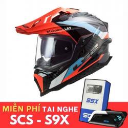 LS2 MX701 Explorer Carbon Đỏ Xanh