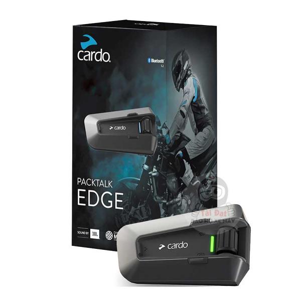 Bộ đàm tai nghe Cardo Edge gắn mũ bảo hiểm đi moto, xe máy phượt