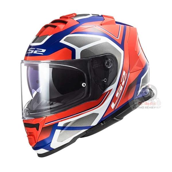 Fullface LS2 Storm Faster Red Blue - LS2 FF800 Dual Visor Helmet