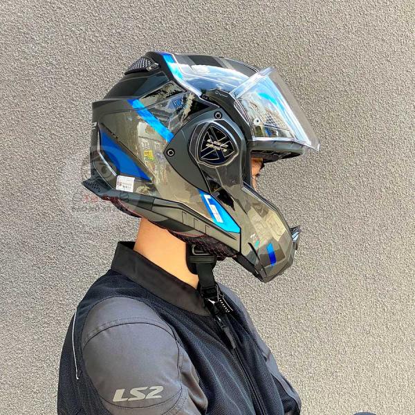 Mũ LS2 Advant X Spectrum Xanh dương FF901 - Mũ lật hàm LS2 đi phượt touring moto