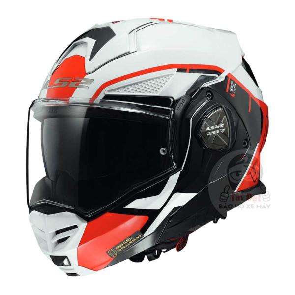 Mũ LS2 Advant X Đỏ Metryk FF901 cao cấp - Mũ lật hàm LS2 đi phượt touring moto