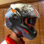 Mũ LS2 Advant X FF901 Oblivion Titanium cao cấp - Mũ lật hàm LS2 đi phượt touring moto