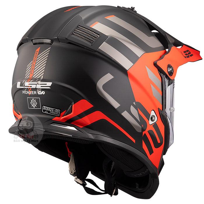 LS2 Pioneer Evo Adventurer Black Orange MX436 Helmet