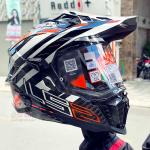 LS2 MX701 Carbon Explorer Carbon Edge Orange Helmet