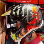 LS2 MX703 Carbon X-force Barrier Yellow Red Helmet