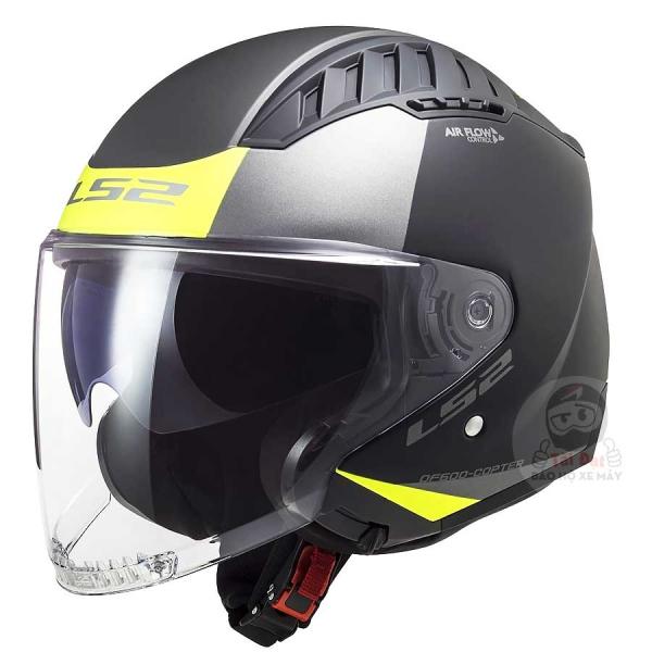 LS2 OF600 Copter Urbane Yellow Helmet - LS2 Copter Urbane