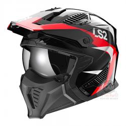 LS2 OF606 Drifter Triality Red Helmet