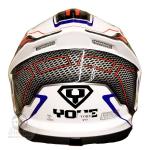 Yohe 977 White Blue Red - Fullface Yohe Helmets