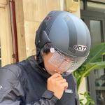 KYT Cougar Black Gray Helmet