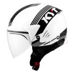KYT Cougar Black White Helmet