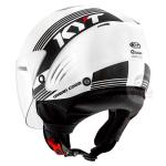 KYT Cougar Black White Helmet