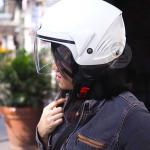 KYT Cougar Gloss White Helmet