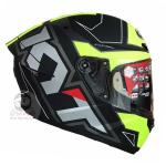 KYT TT-Course Electro Matt Black/Yellow Helmet