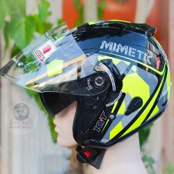 KYT Mimetic Yellow Gloss Helmet