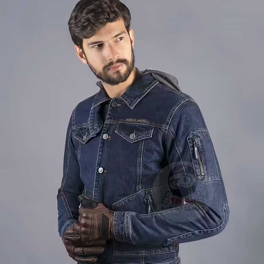 Áo moto LS2 OAKY MAN - Áo giáp khoác Jean thời trang Denim