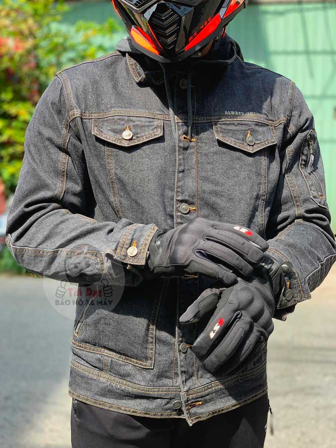 Áo moto LS2 OAKY MAN - Áo giáp khoác Jean thời trang Denim