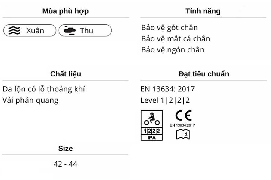 Giày LS2 Downtown Man chống nước đi mô tô, xe máy