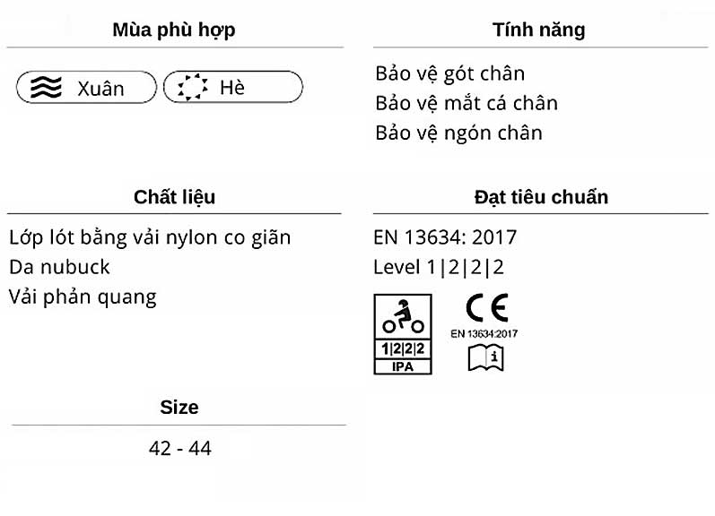 Giày LS2 Garra Man chống nước đi mô tô, xe máy