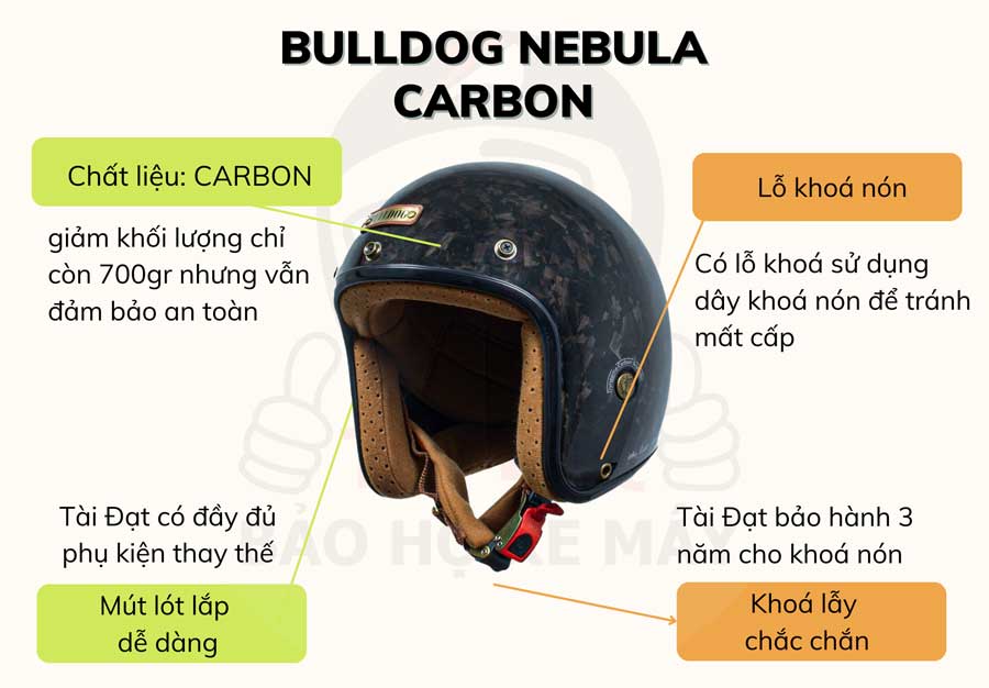 Mũ Bulldog Heli Nebula
