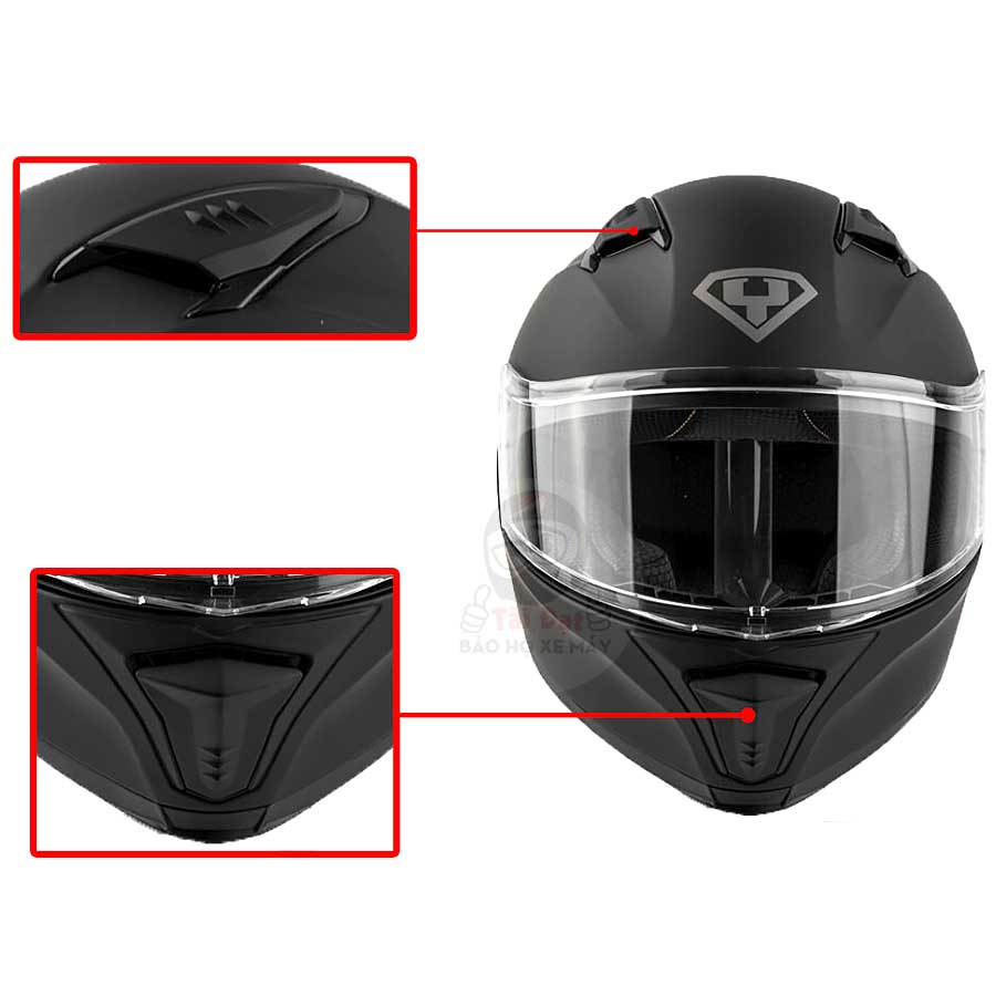 Nón fullface Yohe 985 - Nón bảo hiểm form racing mới 2024