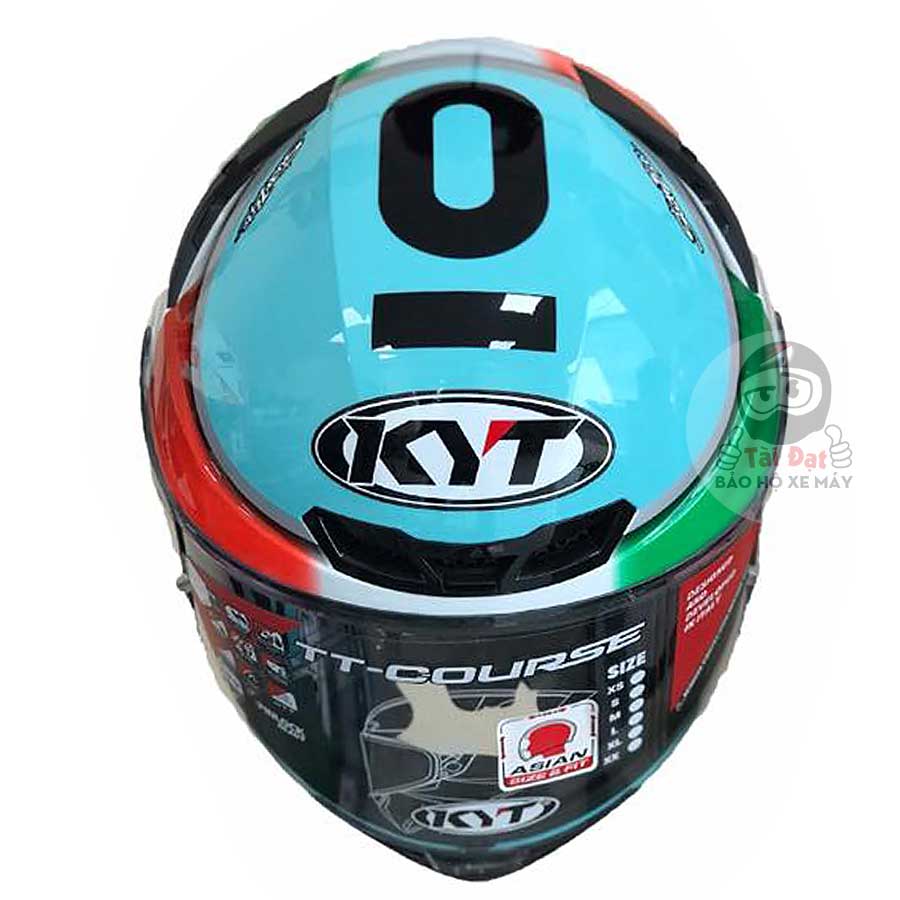 Mũ Fullface KYT TT-Course Dalla Porta tem đua Moto3 team Leopard