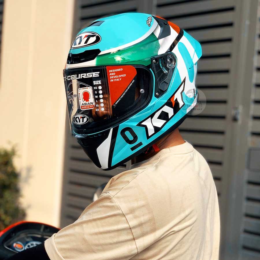Mũ Fullface KYT TT-Course Dalla Porta tem đua Moto3 team Leopard