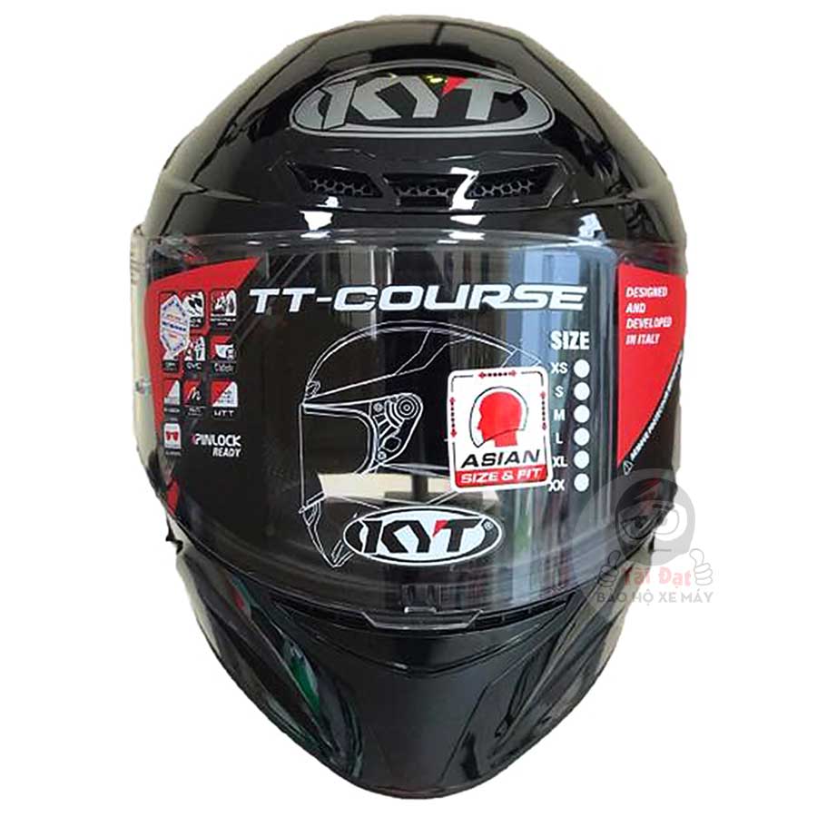 Mũ Fullface KYT TT-Course Đen bóng
