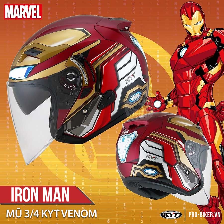 Nón bảo hiểm KYT Venom Iron Man