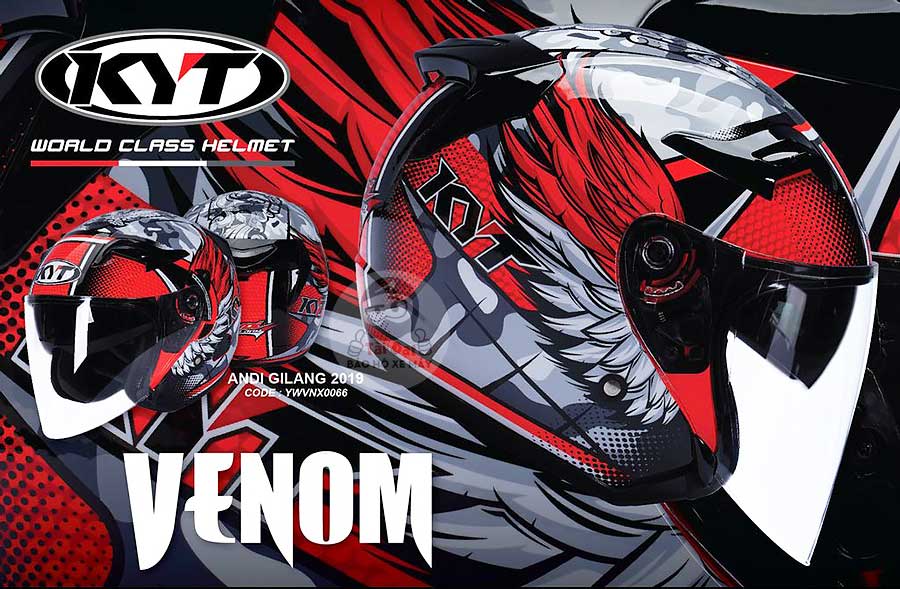 Nón KYT Venom Andi Gilan - Mũ 3/4 KYT Venom chính hãng
