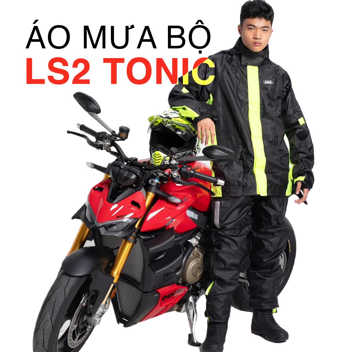 Áo Mưa Bộ LS2 Tonic - Lựa chọn an toàn thay thế áo mưa cánh dơi đi mô tô xe máy